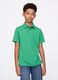 Green polo shirt in stretch fabric_0