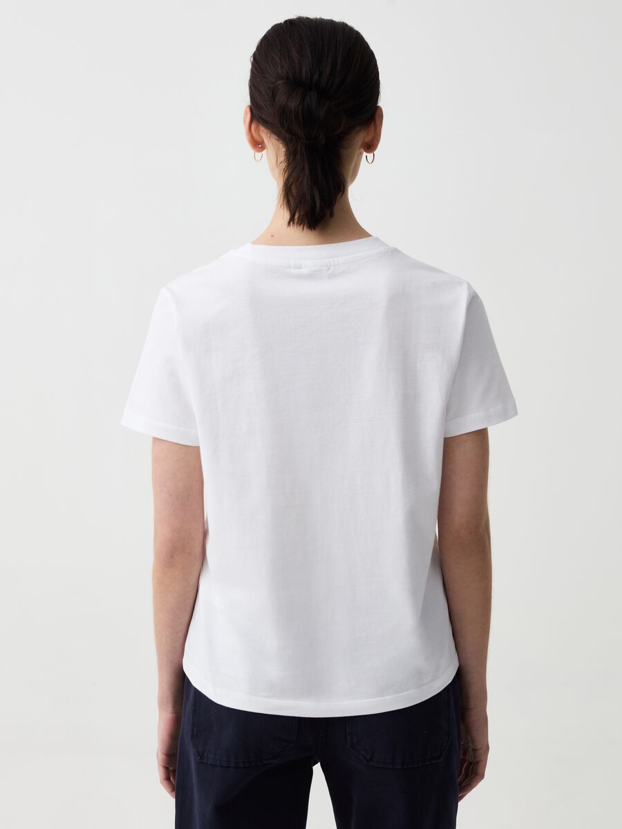 Cotton T-shirt with Stitch print_1