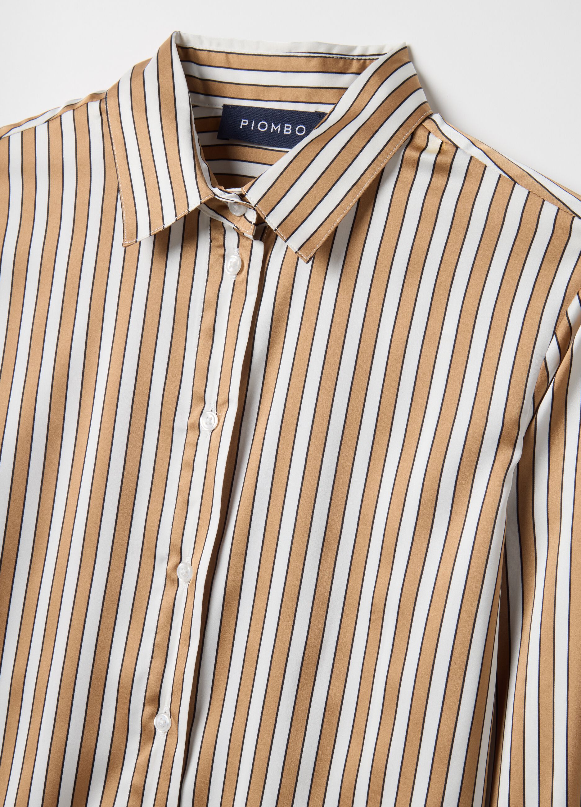 Multicolour striped long sleeve shirt regular fit