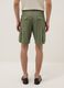 Green cotton cargo Bermuda shorts, regular fit_2