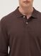 Brown long sleeve polo in pure cotton regular fit_3