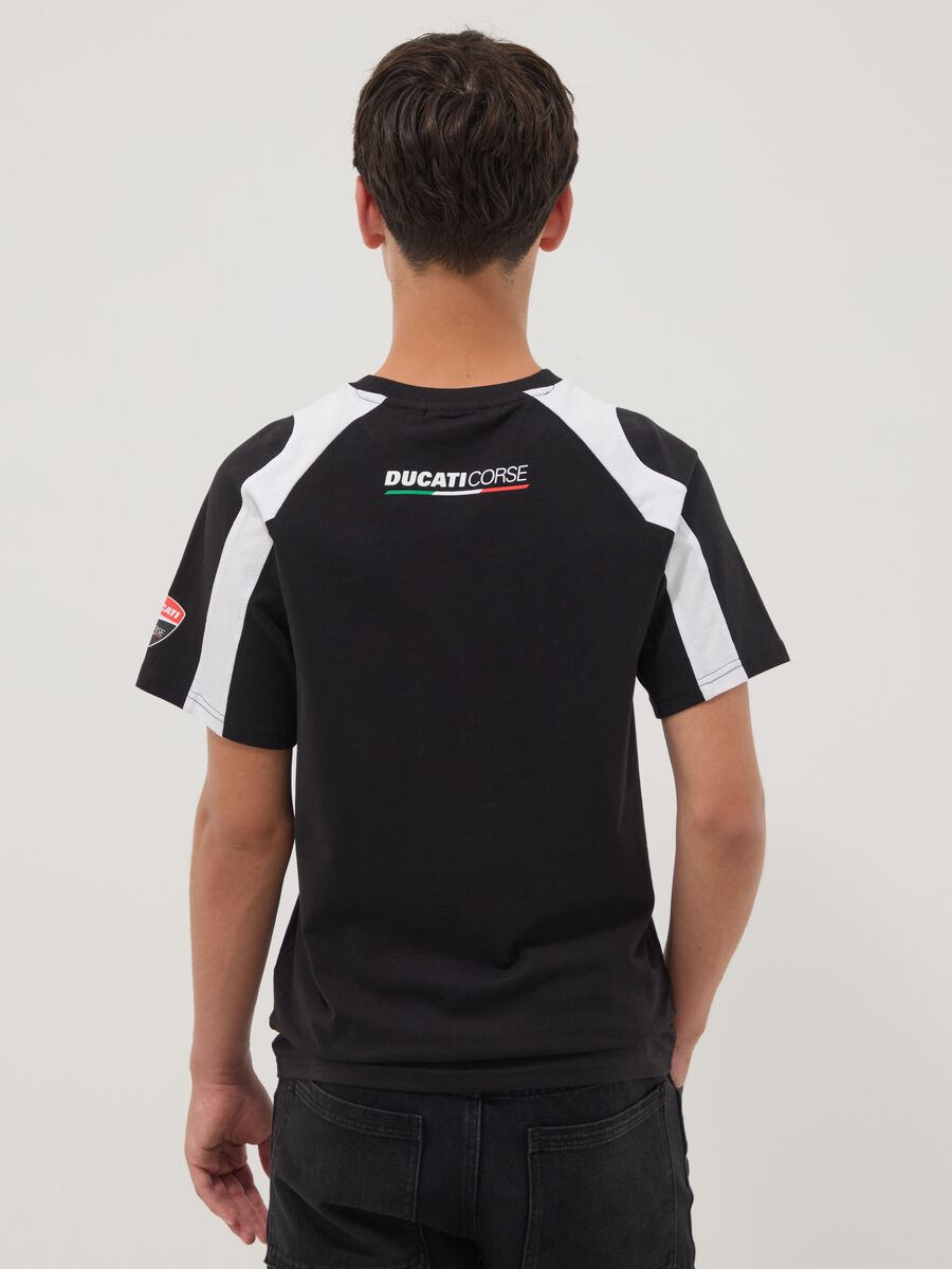 Black short-sleeve cotton-blend T-shirt for boys, relaxed fit_1