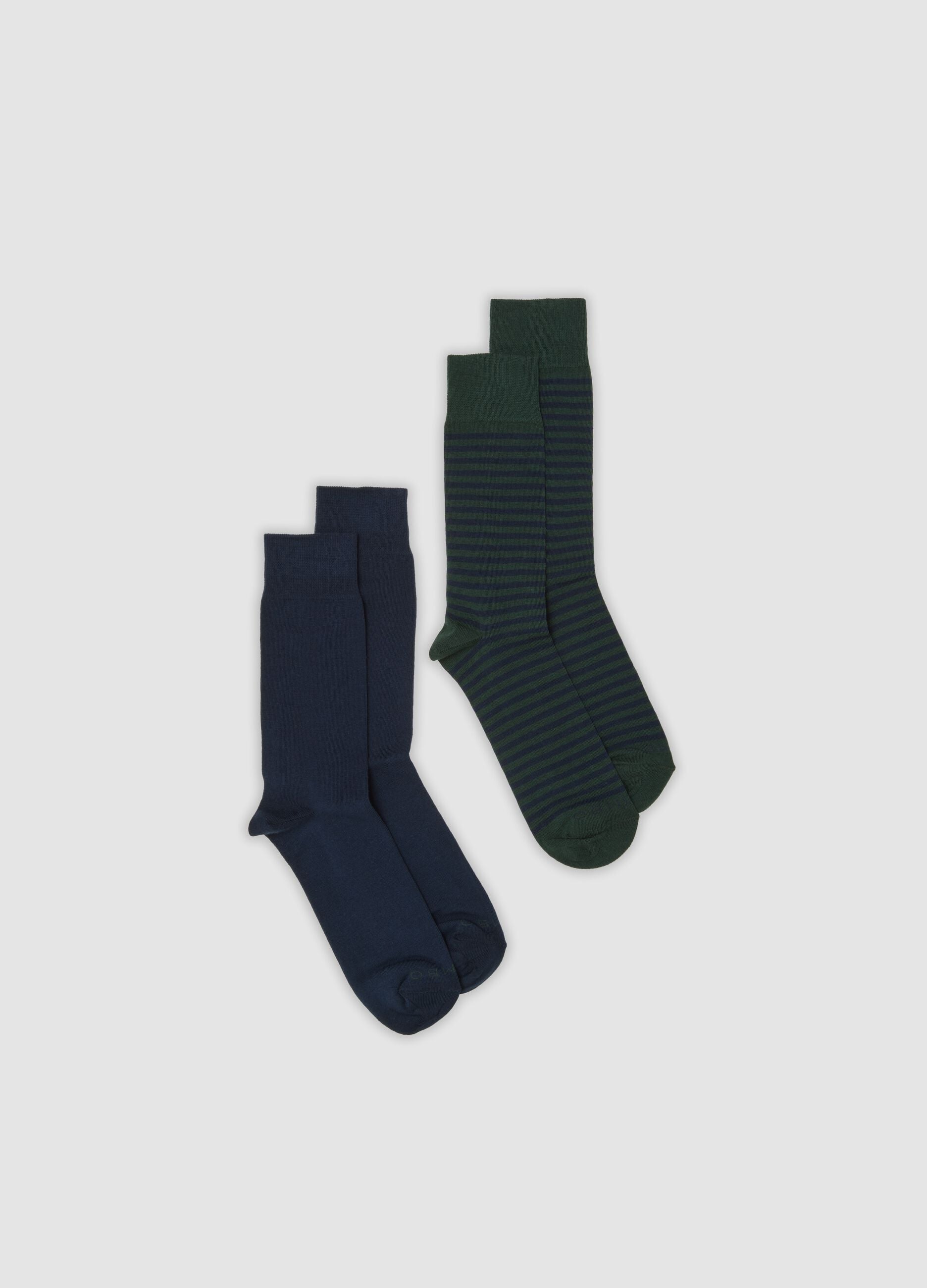 2-pack of multicolour midi socks in stretch cotton