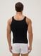 Black pure cotton tank top, regular fit_2