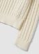 White crew-neck pure cotton cable-knit jumper, regular fit_5