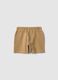 Boys' Regular Fit Beige Pure Cotton Shorts_1