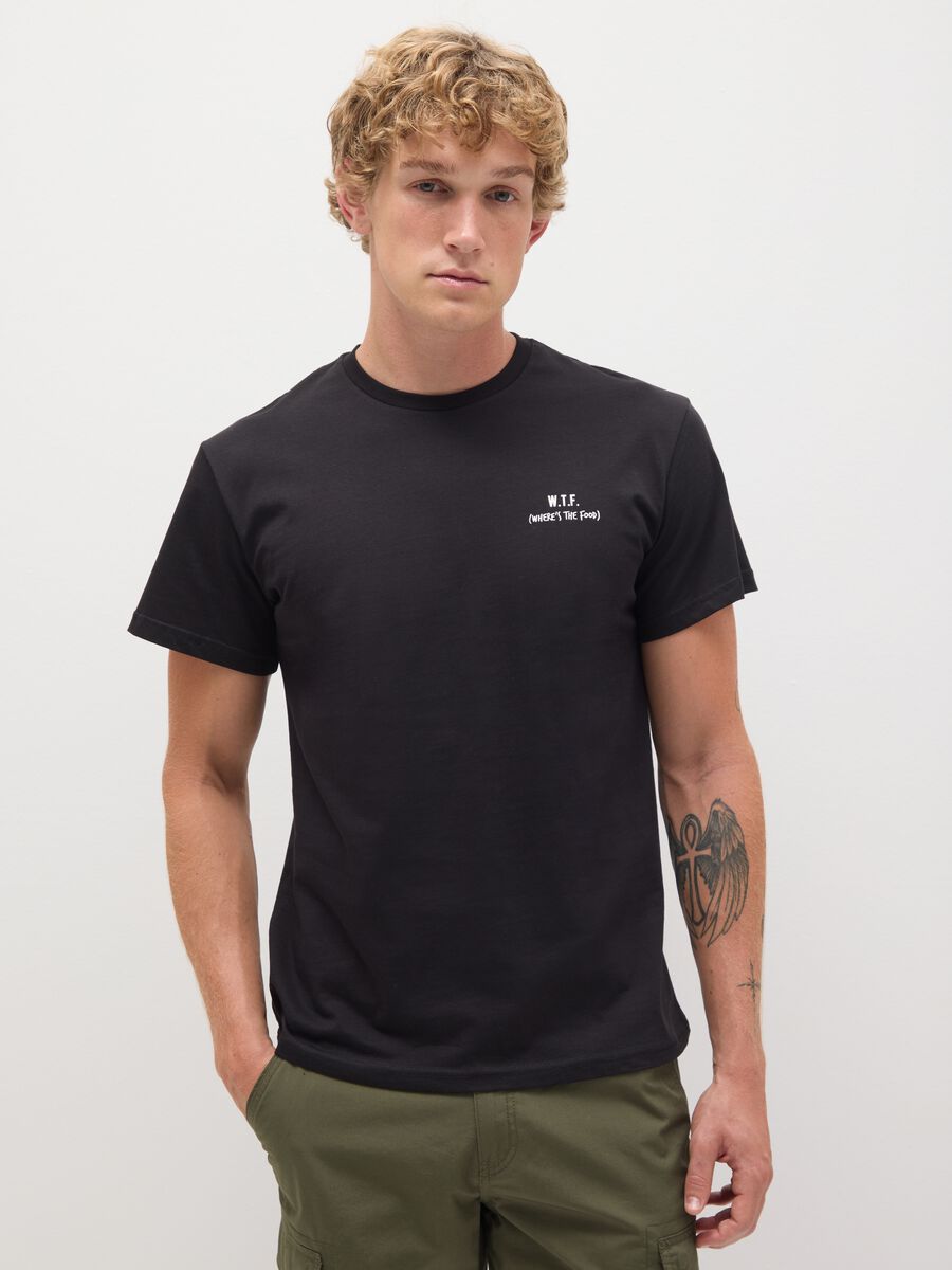 Black pure cotton T-shirt B.Angel_0