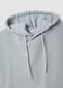 Grey cotton blend sleeveless hoodie regular fit_5
