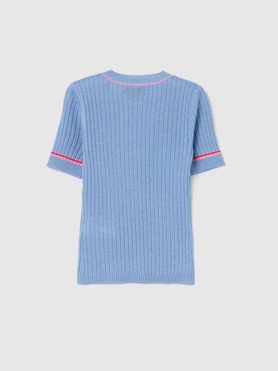 T-shirt in ribbed jersey with lurex_4