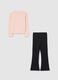 Pink cotton sweatshirt and leggings set_1