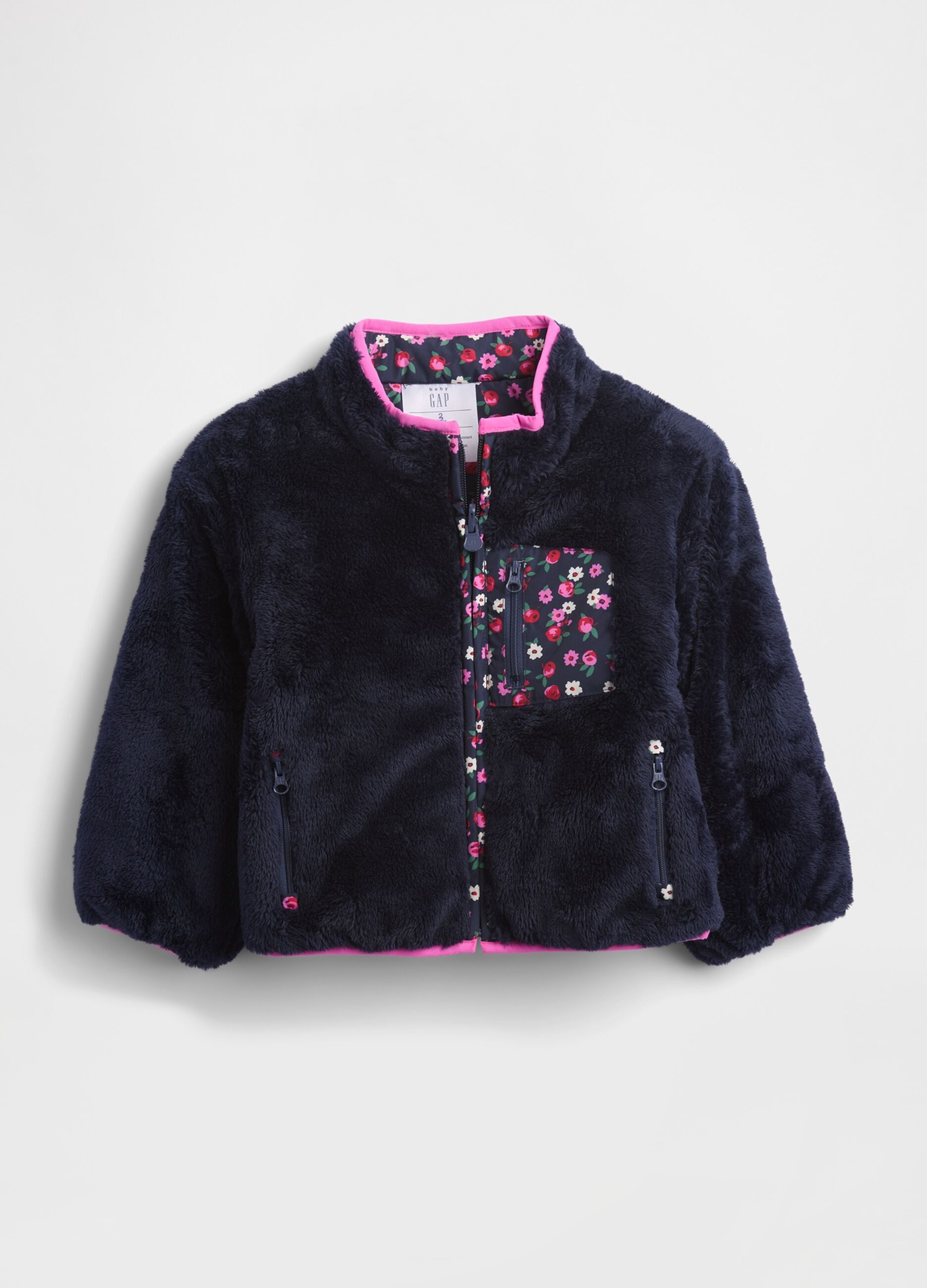 Blue floral jacket for girls