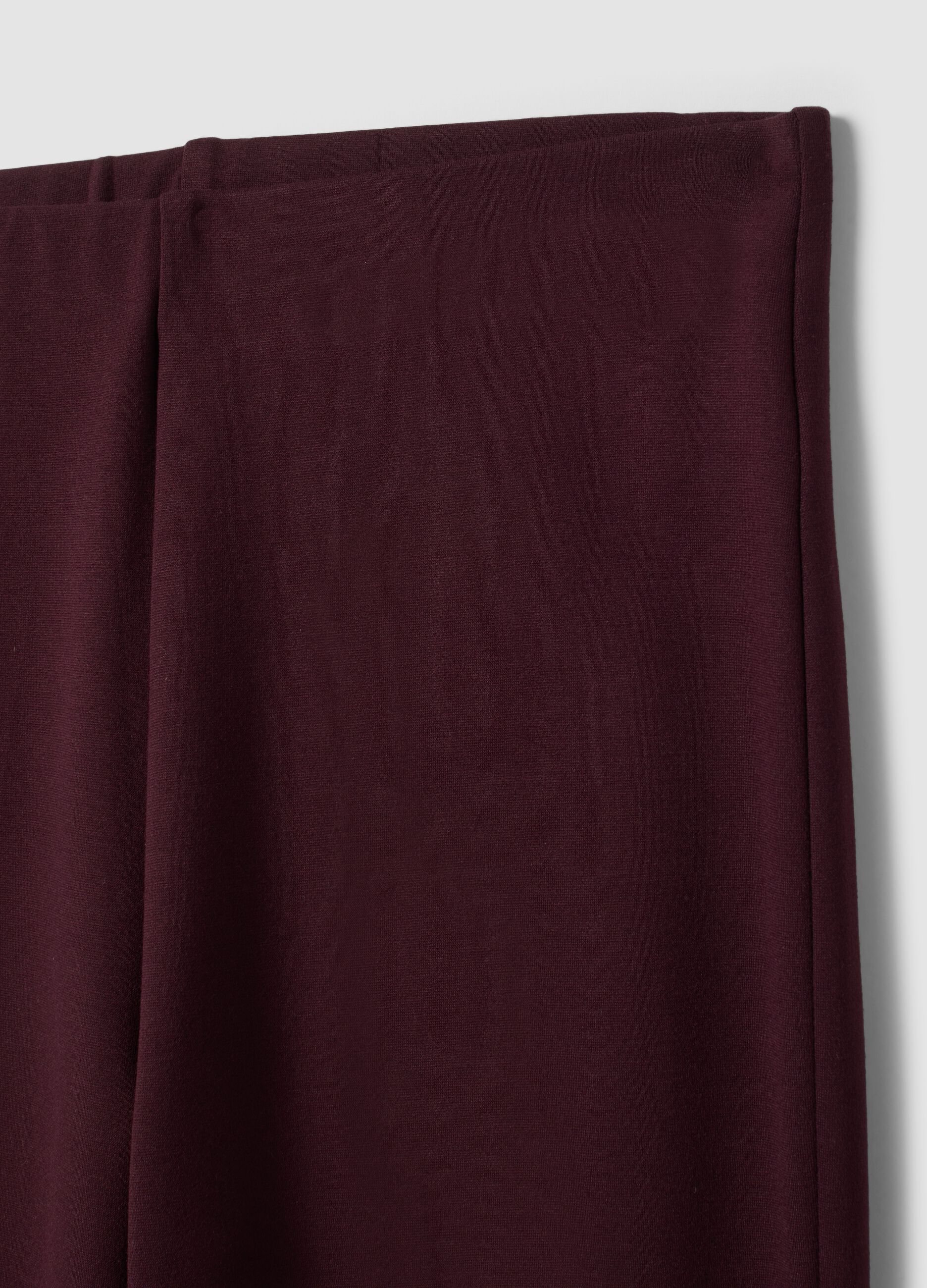 Leggings rossi flare fit in punto Milano di viscosa elasticizzata