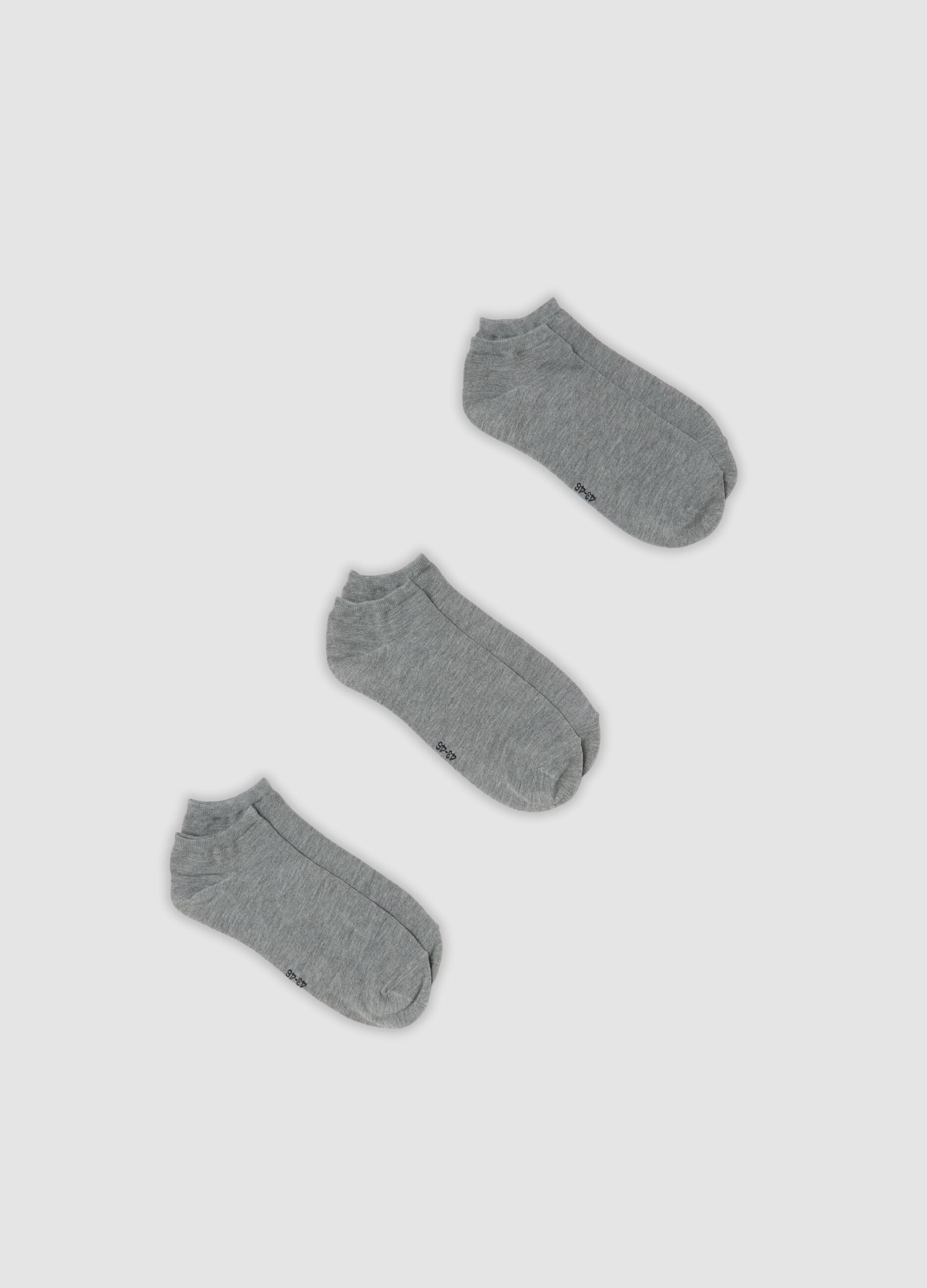 Three-pack of grey stretch sports socks
