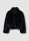 Black Faux Fur Jacket_0