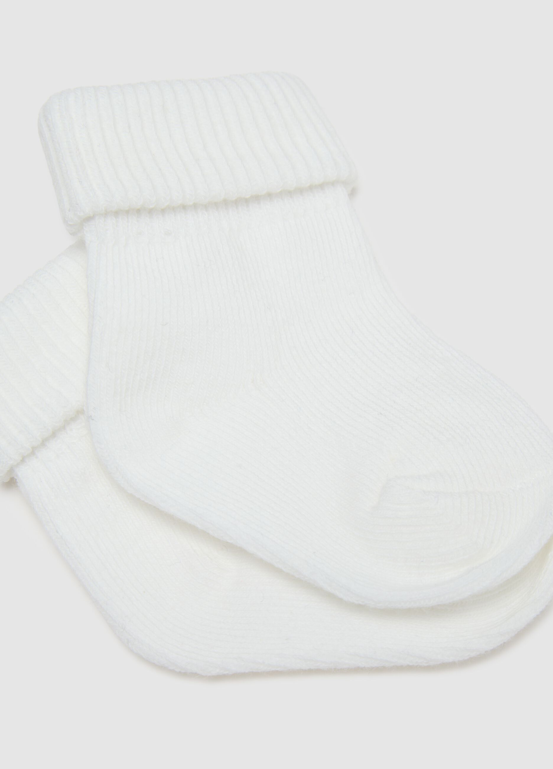 Set of three pairs of multicoloured infant cotton blend socks