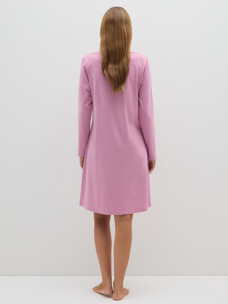 Camicia da notte rosa in cotone_2