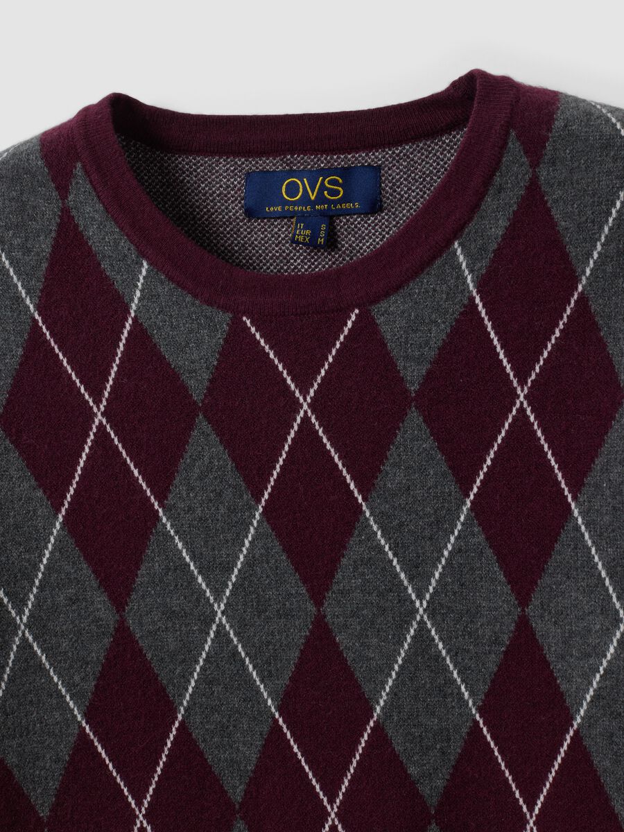 Multicolour argyle crew-neck jumper, regular fit_5