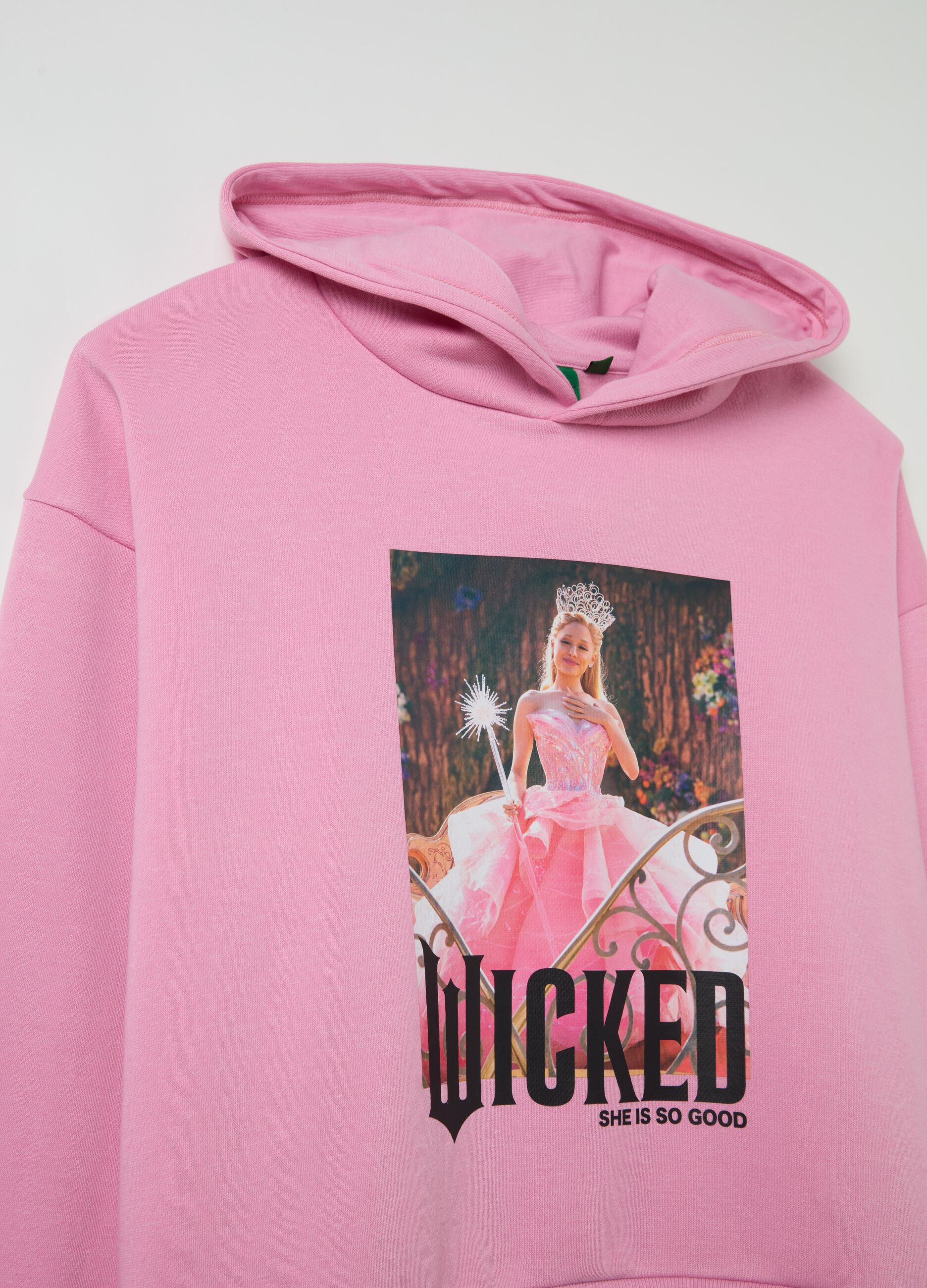 Felpa con cappuccio stampa Wicked