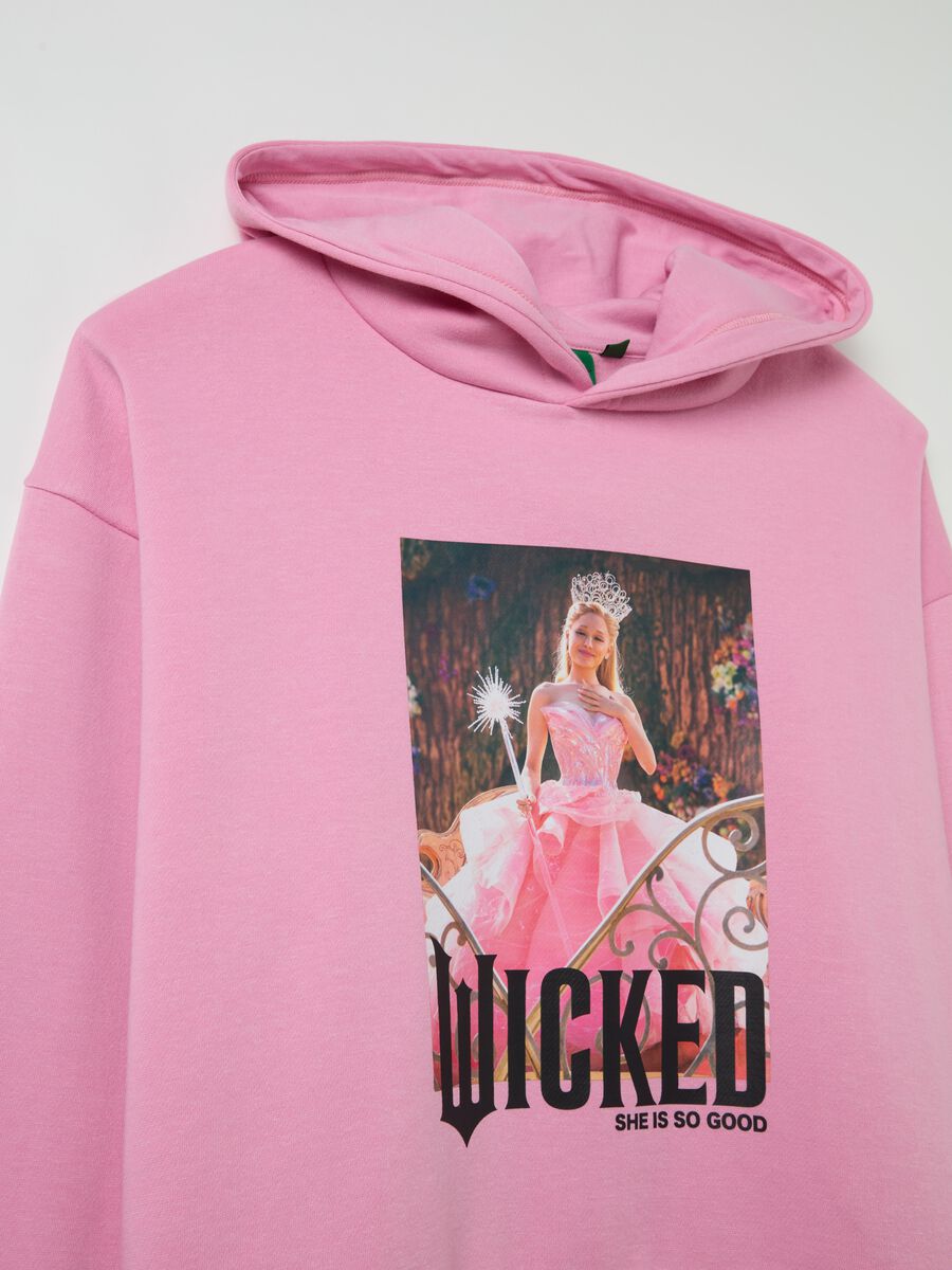 Sweatshirt with hood and Wicked print_5