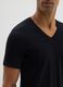 Twin pack of black Supima cotton V-neck T-shirts_3