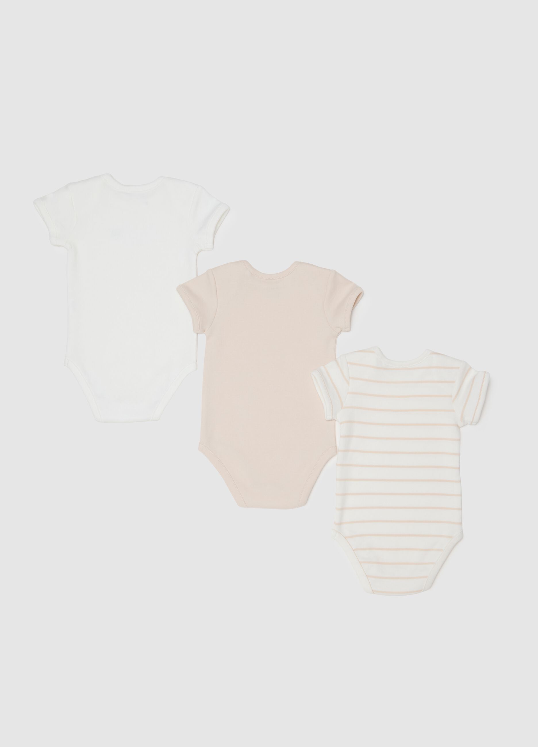 Set of pure cotton multicolour baby bodysuits