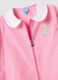 Pink gingham nursery apron with zip, white collar and Frozen embroidery_2