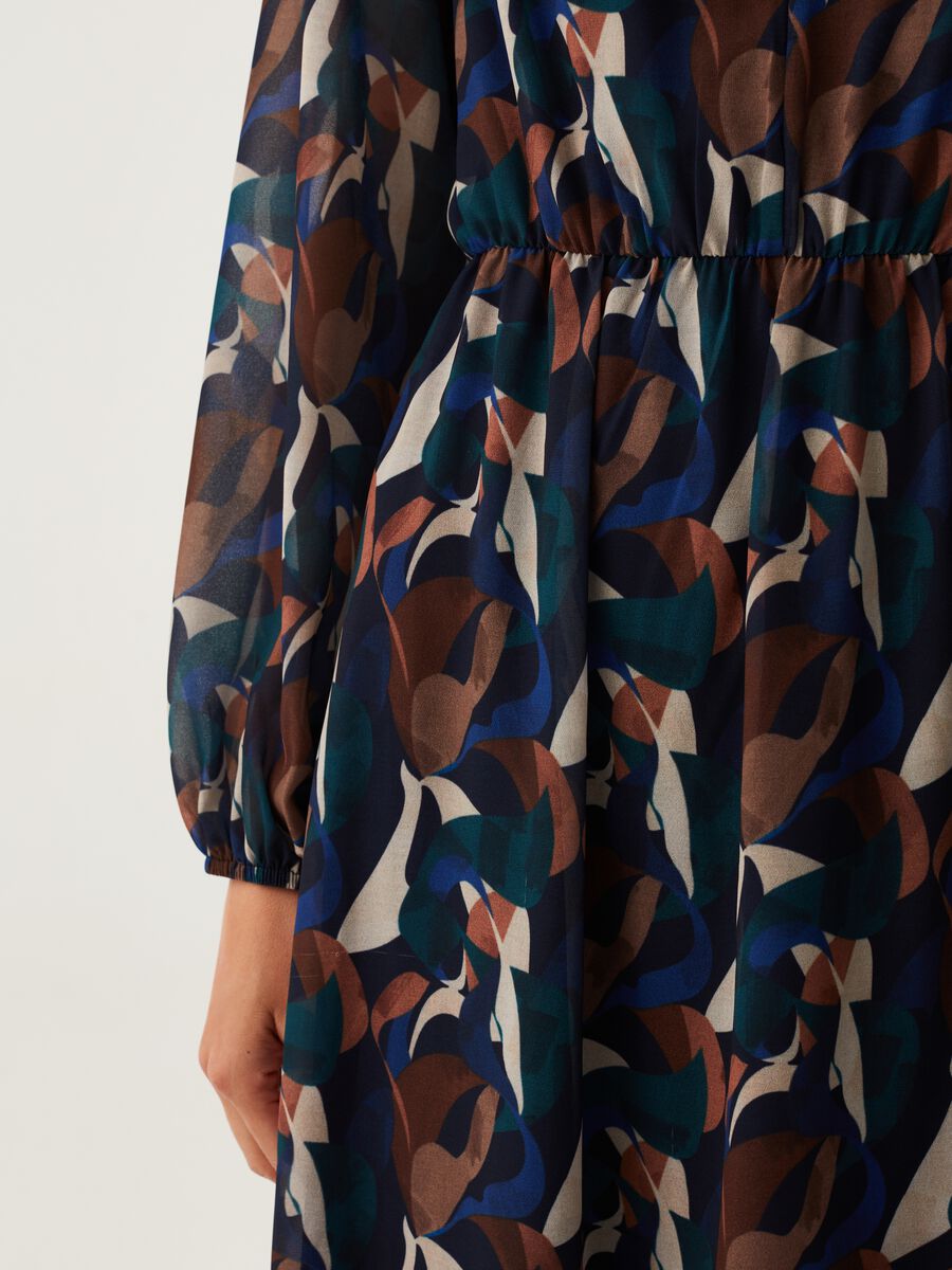 Abito midi con stampa optical_3
