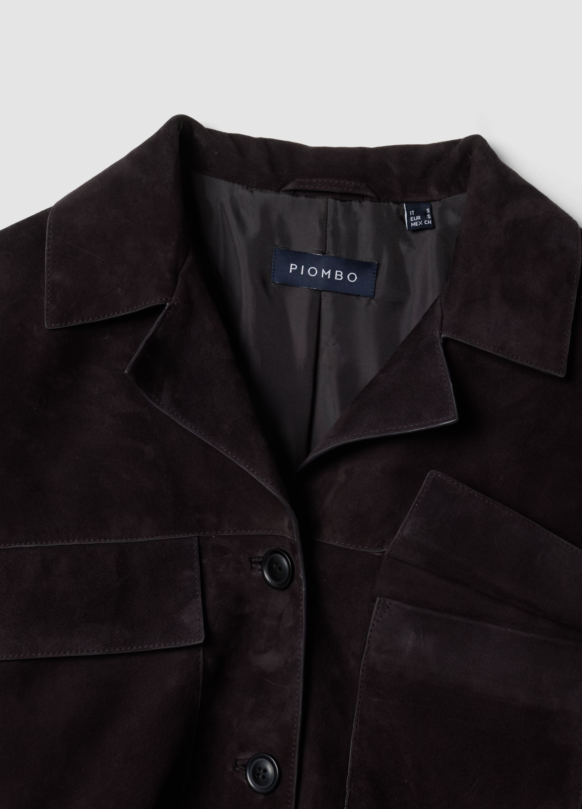 Giacca nera in vera pelle regular fit