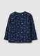 Girls' Long Sleeve Blue T-shirt in Pure Cotton Regular Fit_1
