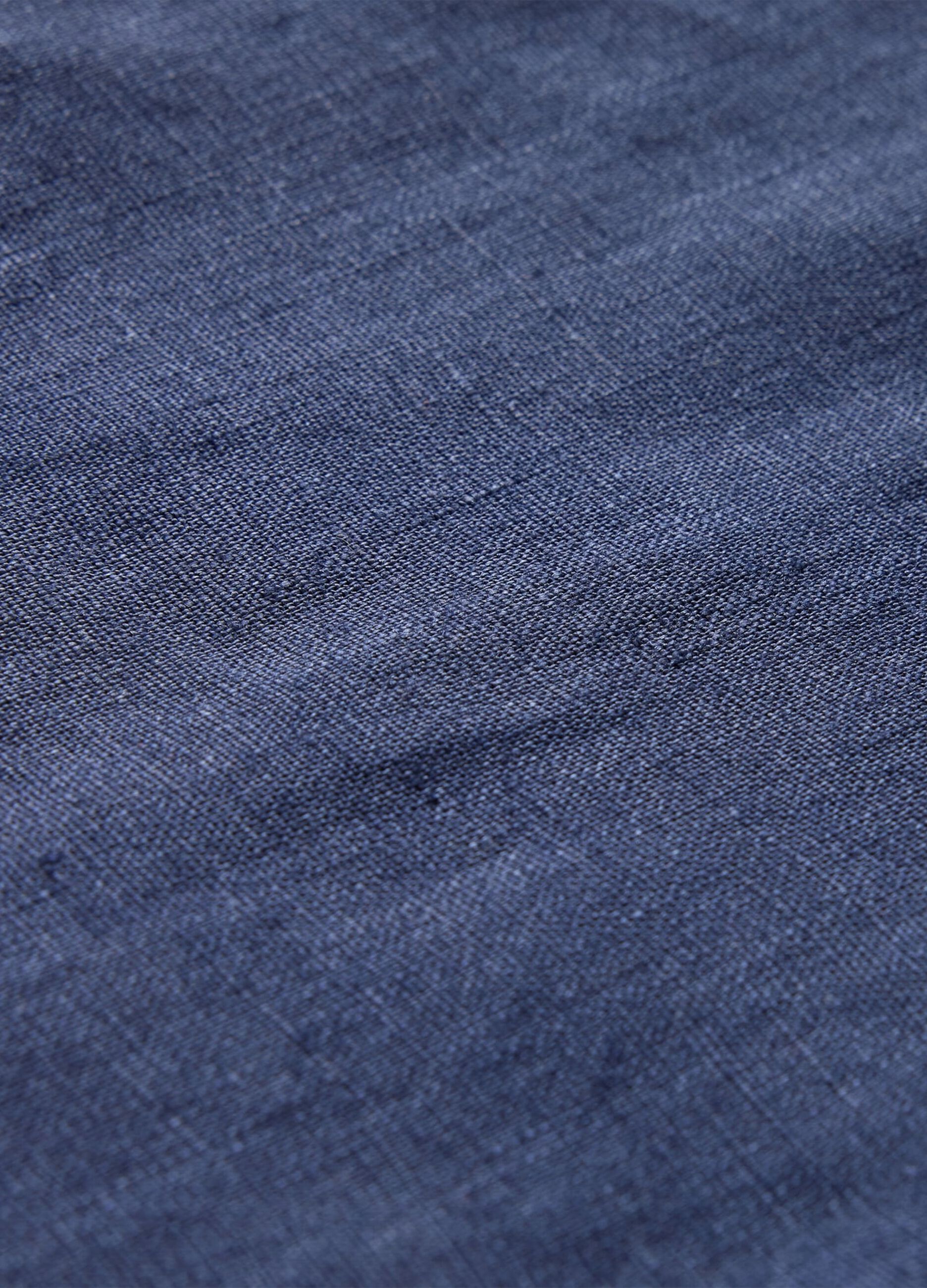 Dark Blue Linen Shirt Gap