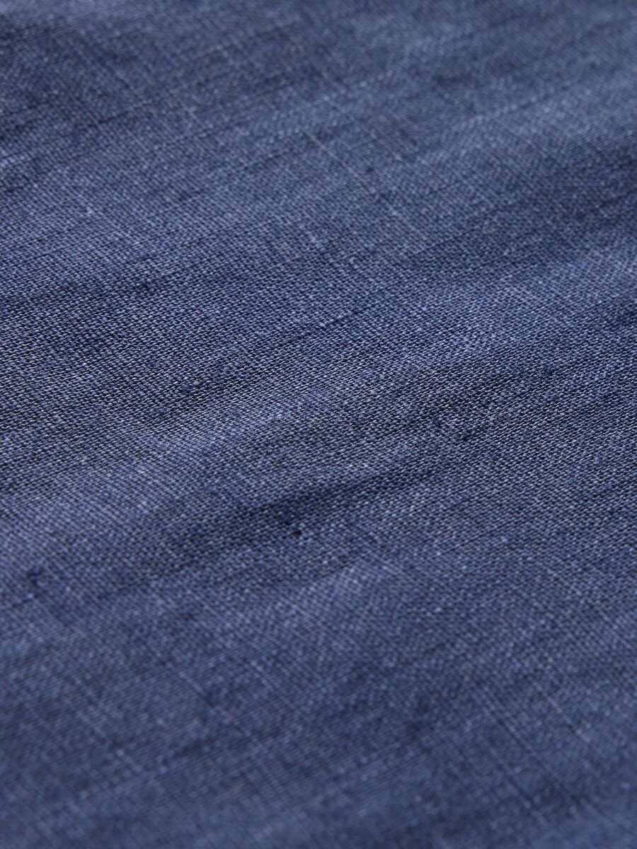 Dark Blue Linen Shirt Gap_4