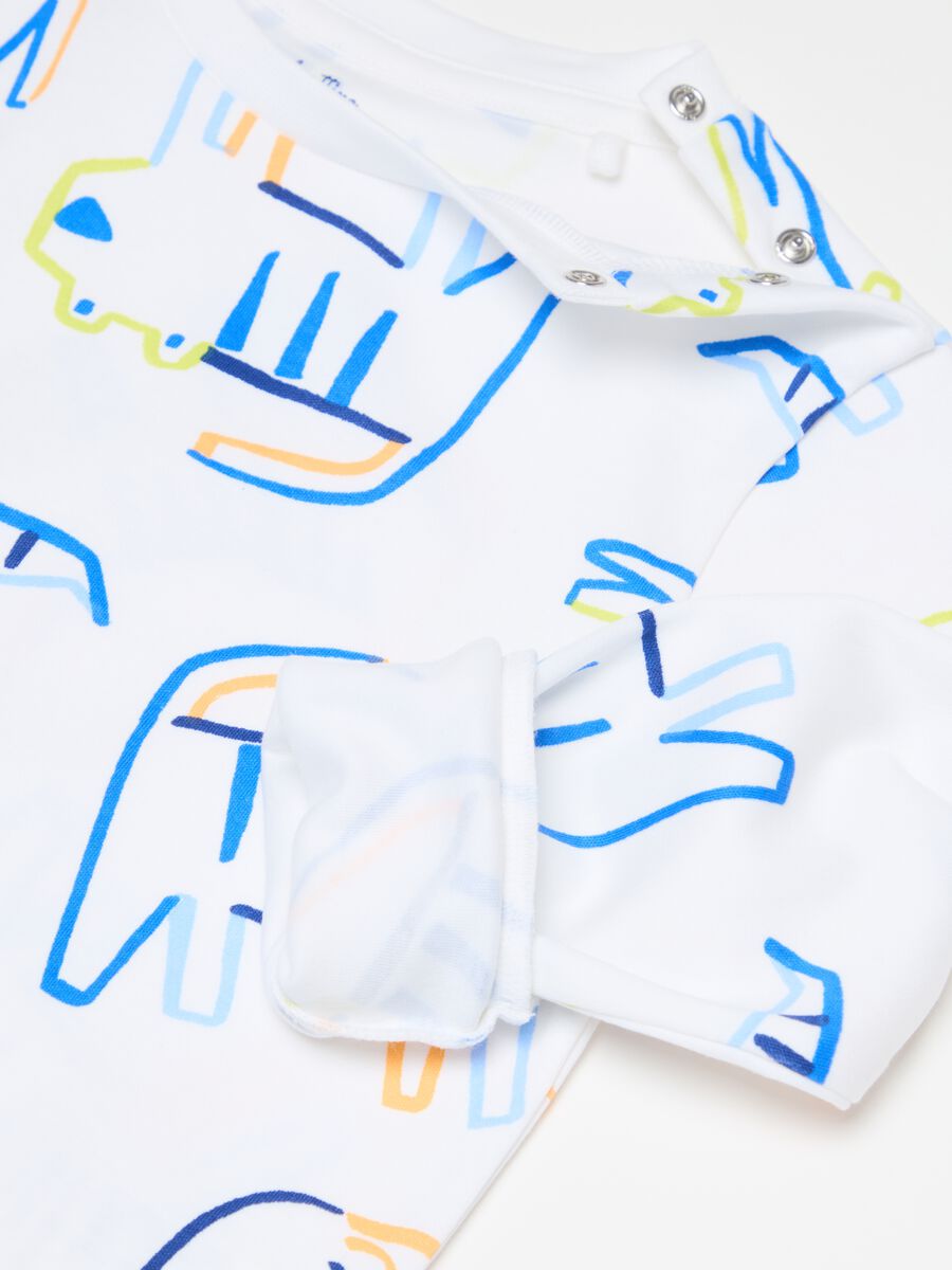 Organic cotton pyjamas with animals print_2