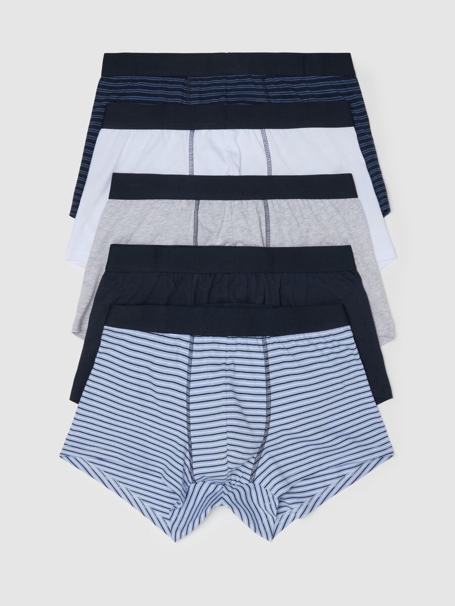 Set cinque boxer in cotone a righe _4
