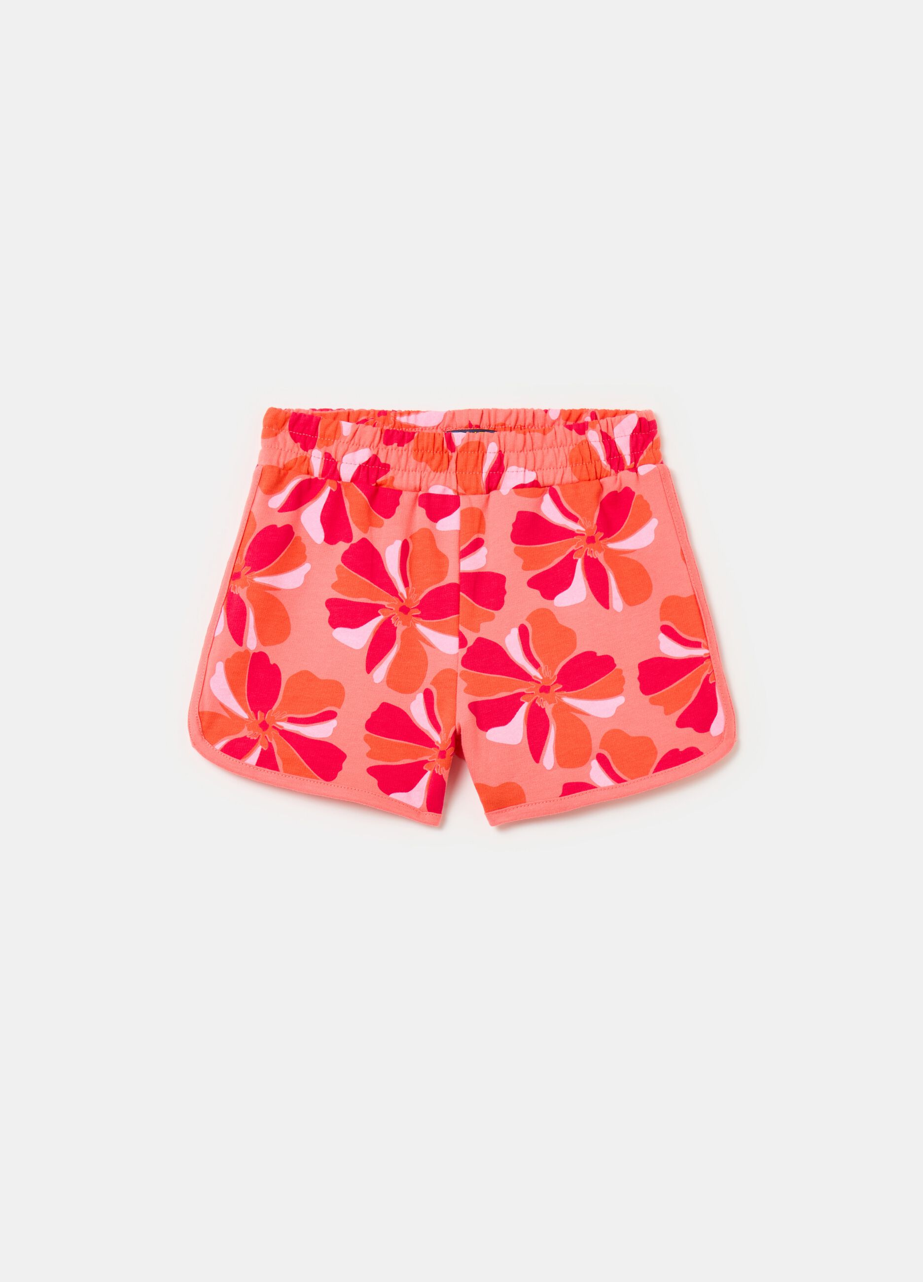 Shorts in felpa con stampa
