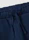 Blue jogger trousers for girls in stretch cotton regular fit_2