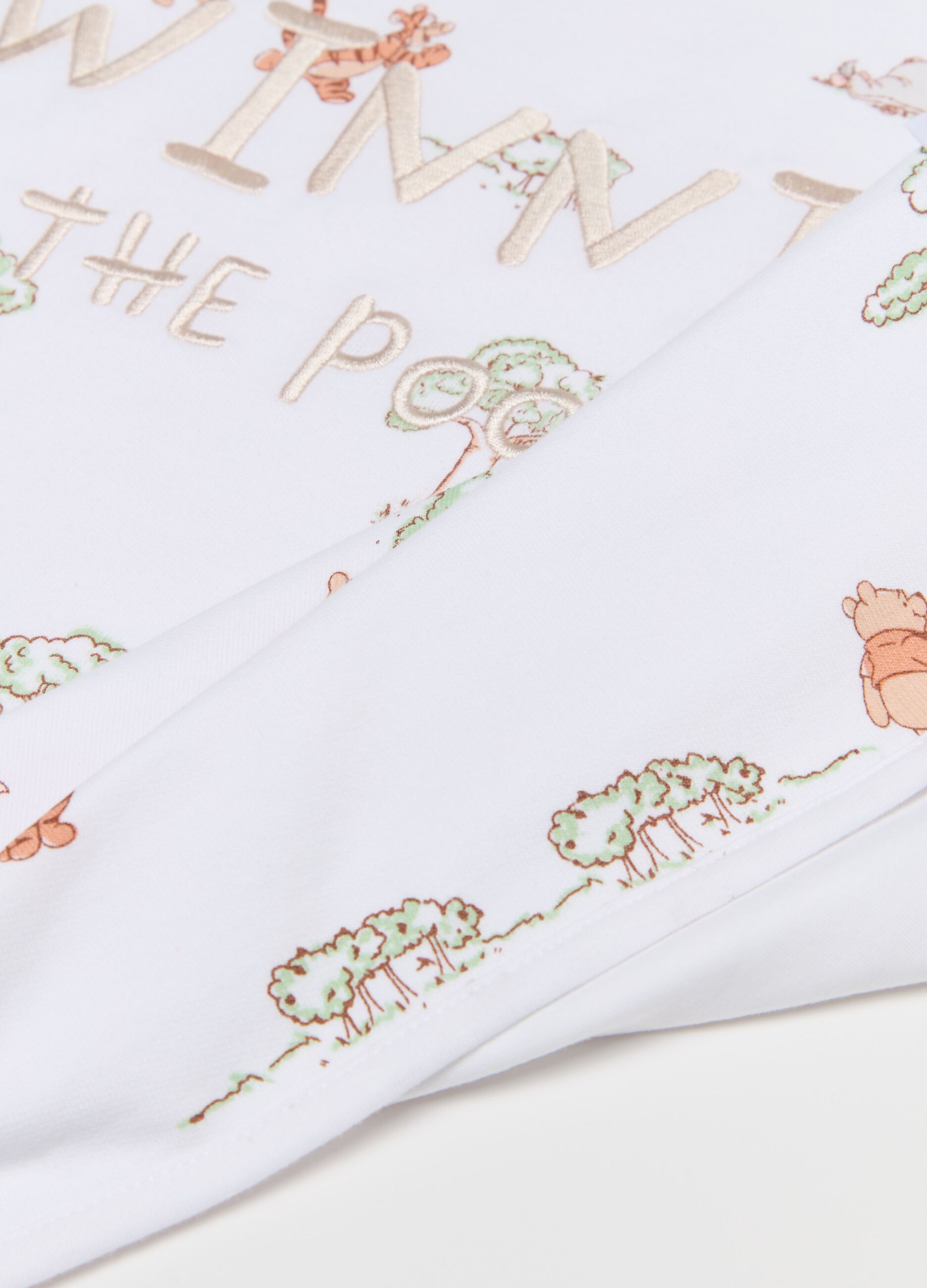 Winnie The Pooh cot blanket in cotton