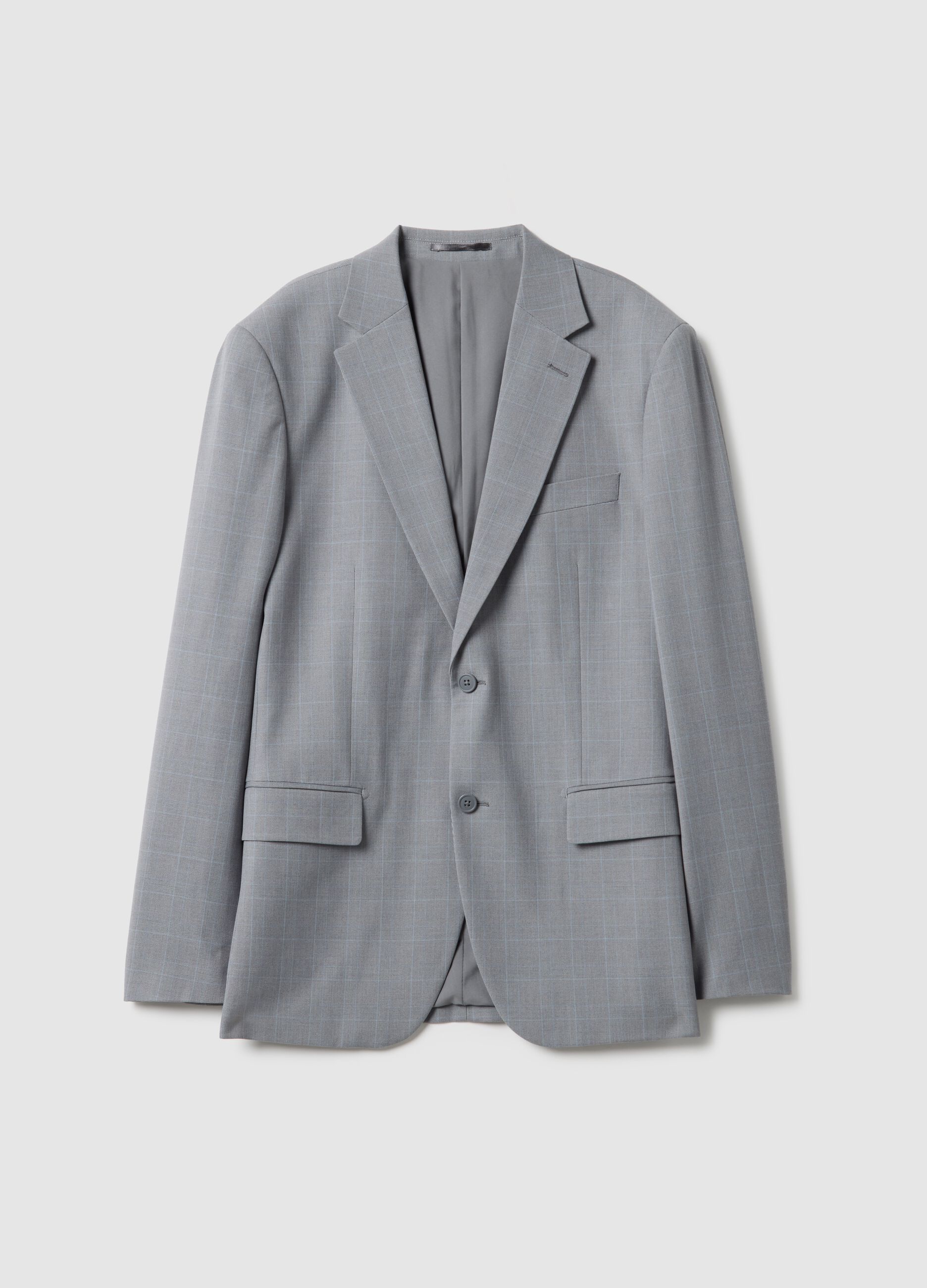 Grey Slim Fit Lined Suit