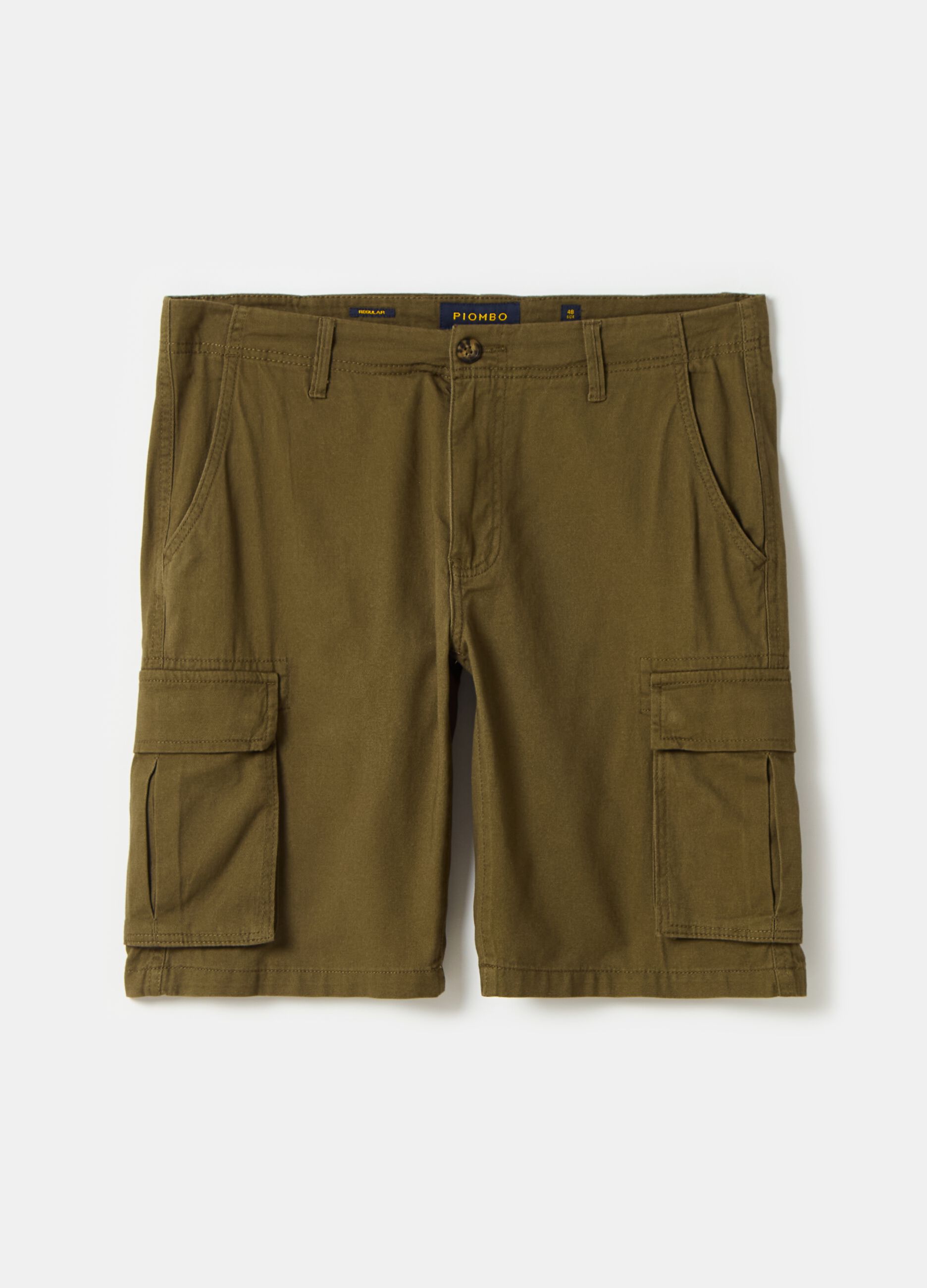 Cargo Bermuda shorts in cotton twill