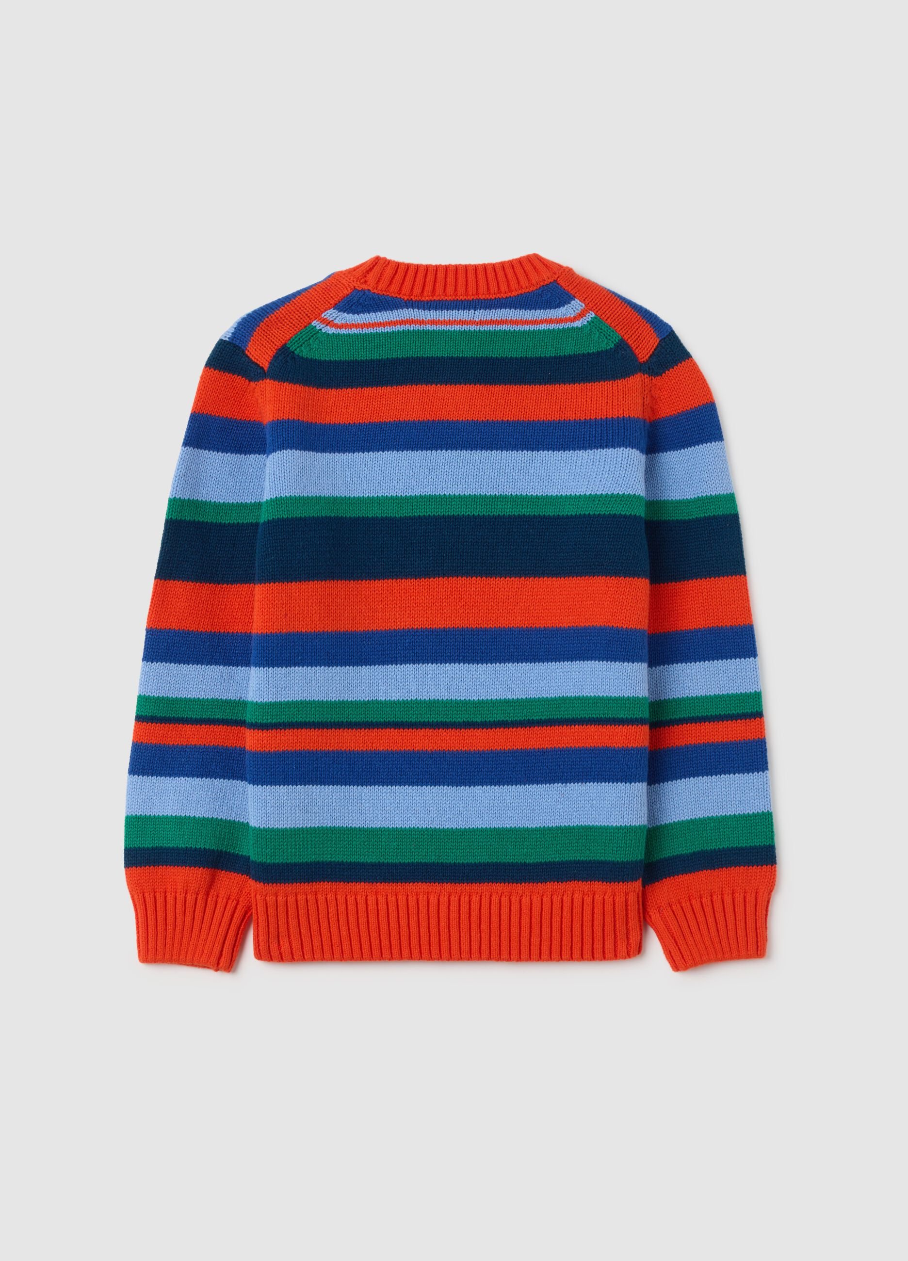 Boys' Pure Cotton Multicolour Regular Fit Jumper