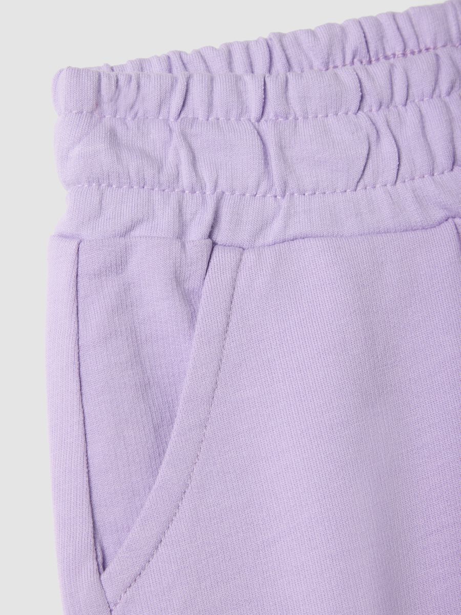 Girls' pure cotton purple shorts - regular fit_3