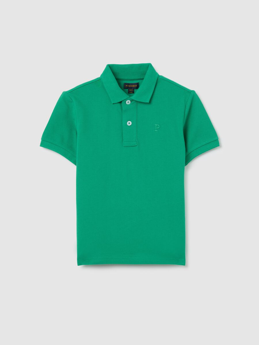 Short Sleeve Green Cotton Polo_3