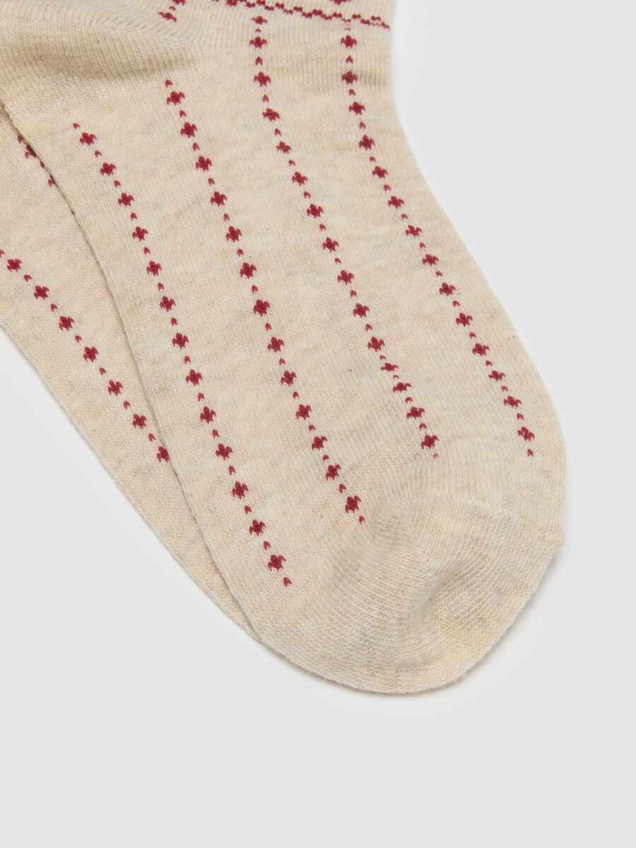 Short multicolour Christmas cotton blend socks twin pack_2