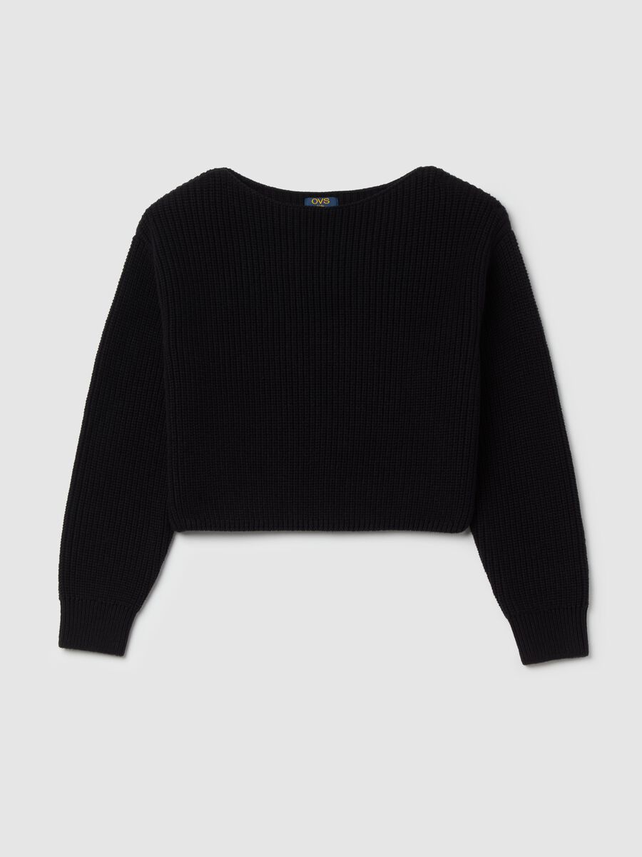 Knit crop pullover_3