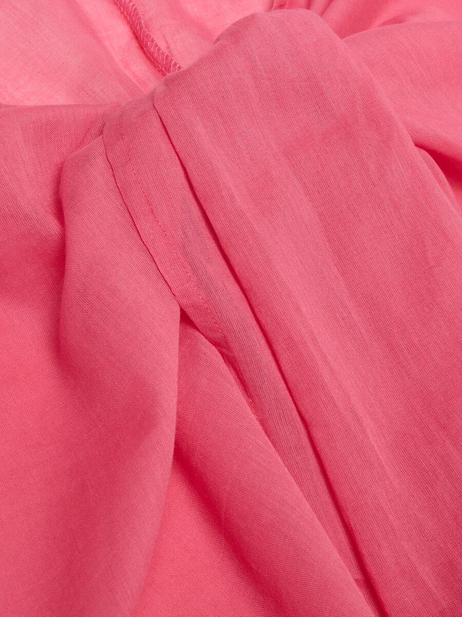 Women's pink, regular-fit beach cover-up in 100% cotton_6