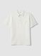 White short-sleeve stretch polo shirt_4