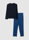 Blue pure cotton regular fit pyjamas_4