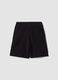 Boys&rsquo; black pure cotton slim-fit shorts_1