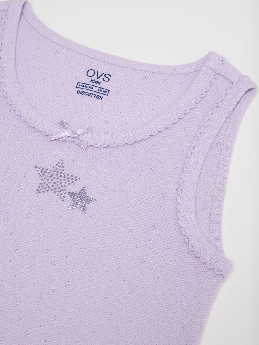 Girls' Twin-Pack Vest Set in Pure Cotton Multicolour Regular Fit_2