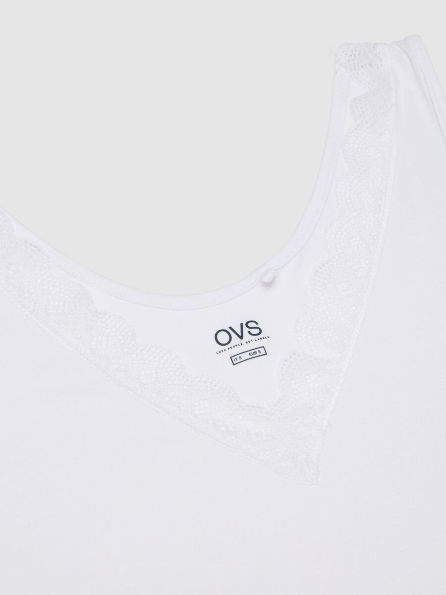 White viscose blend vest regular fit_5
