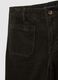 Black stretch cotton velvet trousers regular fit_5